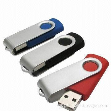 USB flash disk, 2GB memory capacity, custom logo swivel, promotional gift
